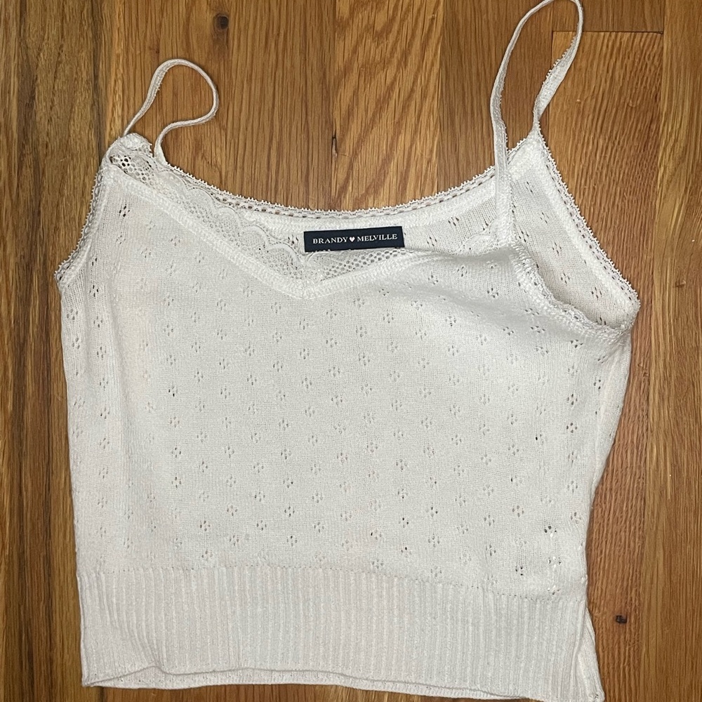 Brandy Melville White Lace Tanktop